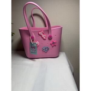 Barbie Miniso Bogg-Style Eva Tote Bag Waterproof Croc Charm Design Beach Bag